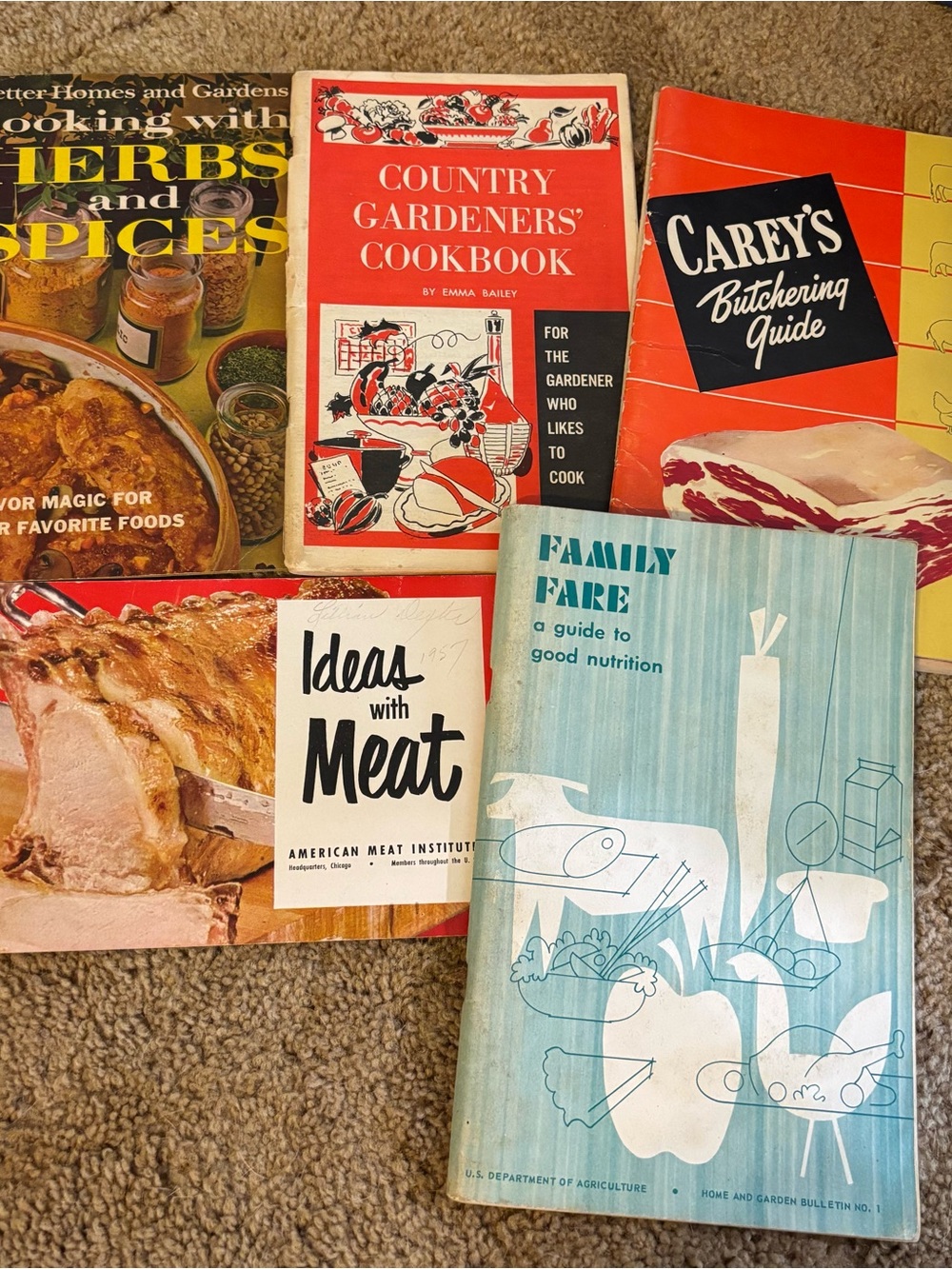 Vintage Cookbooks Guides Cooking Nutrition Scrapbook Junk Journaling